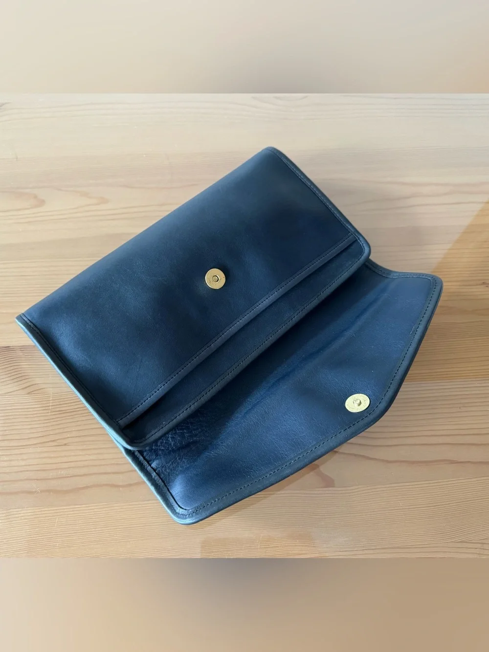 Vintage Coach Envelope Clutch, 9810, Navy
